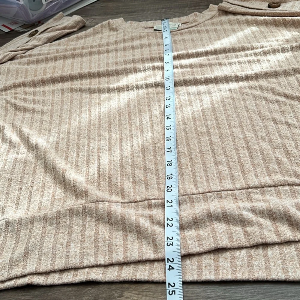 Anthropologie Saturday Sunday Sweater Button Details Pale Orange/Tan Women’s M - Picture 9 of 9
